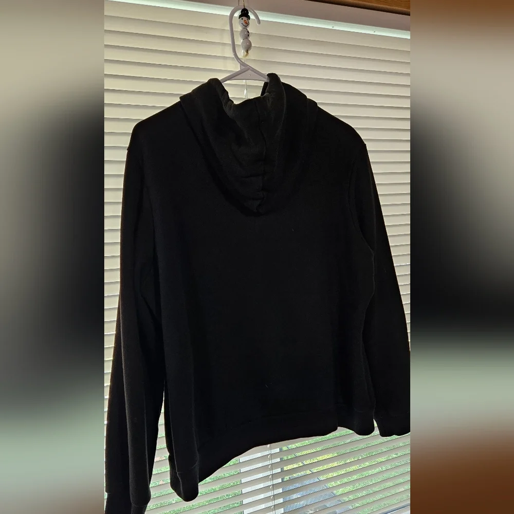 PUMA Unisex Black Hoodie with White Logo - Picture 4 of 5